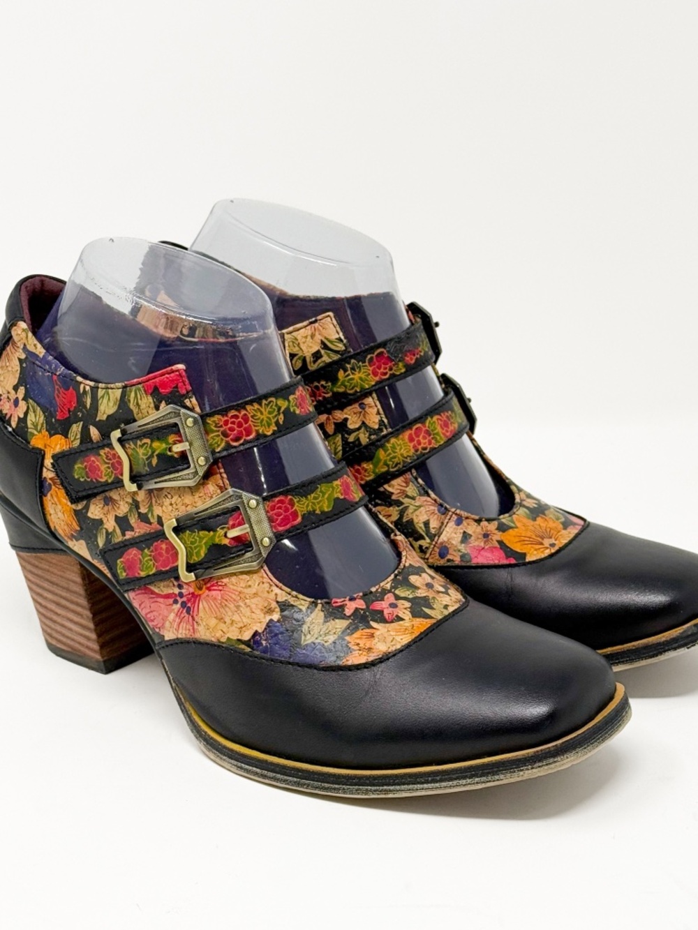 L’Artiste by Spring Step floral leather Mary Jane booties, size 39 - Picture 3 of 8